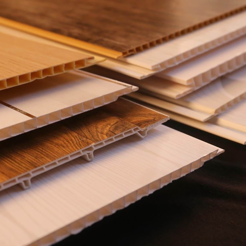 ইকো-ফ্রেন্ডলি বাঁশের কাঠের ফাইবার ইন্টিগ্রেটেড ওয়াল প্যানেল 600x9mm PVC WPC টেকসই বহুমুখী আধুনিক অভ্যন্তরীণ ডিজাইন সহজ ইনস্টলেশন