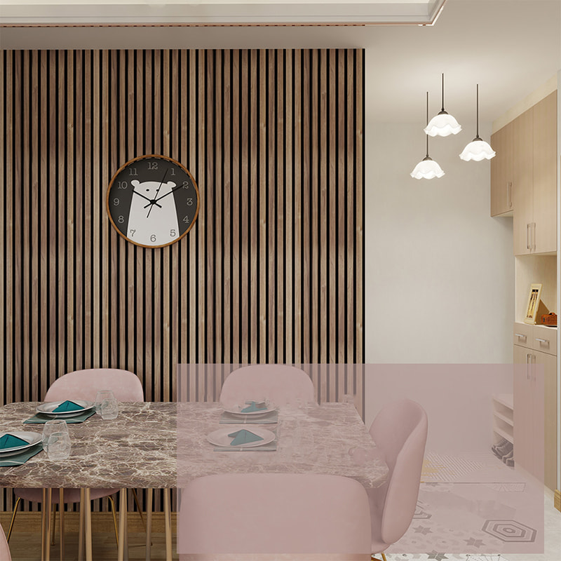 WPC ওয়াল ডেকোরেশন আকুপ্যানেল 3D ডিজাইন ইন্টেরিয়র পলিয়েস্টার অ্যাকোস্টিক প্যানেল কাঠের সাউন্ড আইসোলেশন স্ল্যাট অ্যাকোস্টিক ওয়াল প্যানেল